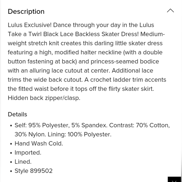 FINAL PRICE : Lulu's Take A Twirl Backless Skater Dress. Large. EUC - Picture 6 of 12